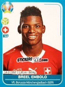 Figurina Breel Embolo - UEFA Euro 2020 Preview. 568 stickers version - Panini