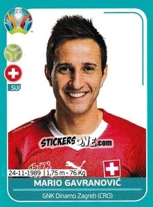 Sticker Mario Gavranovic - UEFA Euro 2020 Preview. 568 stickers version n. SUI26 - Panini