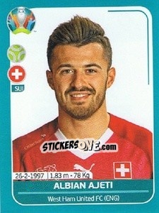Sticker Albian Ajeti - UEFA Euro 2020 Preview. 568 stickers version n. SUI27 - Panini