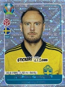 Sticker Andreas Granqvist - UEFA Euro 2020 Preview. 568 stickers version - Panini