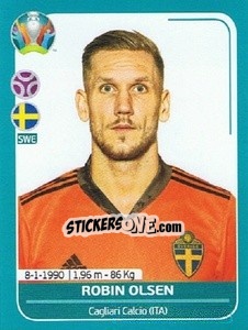 Sticker Robin Olsen - UEFA Euro 2020 Preview. 568 stickers version n. SWE7 - Panini