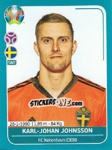 Sticker Karl-Johan Johnsson - UEFA Euro 2020 Preview. 568 stickers version n. SWE8 - Panini