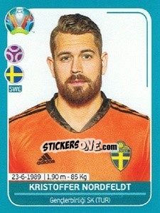 Sticker Kristoffer Nordfeldt - UEFA Euro 2020 Preview. 568 stickers version n. SWE9 - Panini