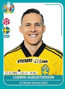 Sticker Ludwig Augustinsson - UEFA Euro 2020 Preview. 568 stickers version - Panini
