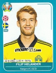 Sticker Filip Helander - UEFA Euro 2020 Preview. 568 stickers version - Panini