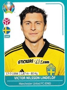 Sticker Victor Nilsson Lindelöf - UEFA Euro 2020 Preview. 568 stickers version n. SWE15 - Panini