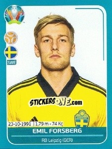 Sticker Emil Forsberg - UEFA Euro 2020 Preview. 568 stickers version n. SWE19 - Panini