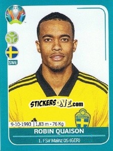 Sticker Robin Quaison - UEFA Euro 2020 Preview. 568 stickers version n. SWE26 - Panini