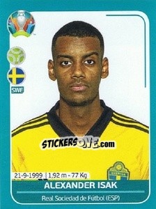 Sticker Alexander Isak - UEFA Euro 2020 Preview. 568 stickers version n. SWE27 - Panini