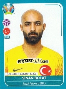 Sticker Sinan Bolat - UEFA Euro 2020 Preview. 568 stickers version n. TUR8 - Panini
