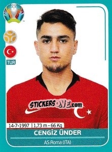 Sticker Cengiz Ünder - UEFA Euro 2020 Preview. 568 stickers version - Panini