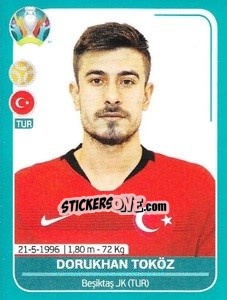 Sticker Dorukhan Toköz - UEFA Euro 2020 Preview. 568 stickers version - Panini