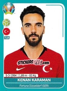Sticker Kenan Karaman - UEFA Euro 2020 Preview. 568 stickers version - Panini