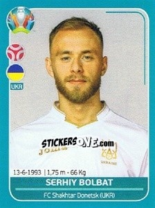 Cromo Serhiy Bolbat - UEFA Euro 2020 Preview. 568 stickers version n. UKR14 - Panini