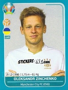 Sticker Oleksandr Zinchenko - UEFA Euro 2020 Preview. 568 stickers version n. UKR18 - Panini