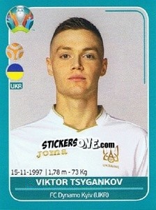 Sticker Viktor Tsygankov - UEFA Euro 2020 Preview. 568 stickers version n. UKR22 - Panini