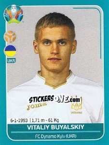 Cromo Vitaliy Buyalskiy - UEFA Euro 2020 Preview. 568 stickers version n. UKR24 - Panini