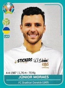 Sticker Júnior Moraes - UEFA Euro 2020 Preview. 568 stickers version - Panini