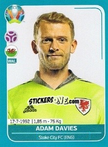 Sticker Adam Davies - UEFA Euro 2020 Preview. 568 stickers version n. WAL9 - Panini