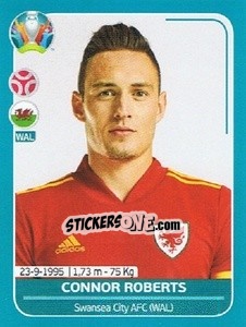 Sticker Connor Roberts - UEFA Euro 2020 Preview. 568 stickers version - Panini