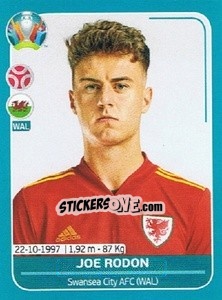 Sticker Joe Rodon - UEFA Euro 2020 Preview. 568 stickers version n. WAL16 - Panini