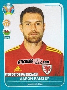 Sticker Aaron Ramsey - UEFA Euro 2020 Preview. 568 stickers version n. WAL18 - Panini