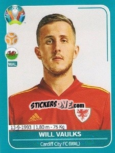 Sticker Will Vaulks - UEFA Euro 2020 Preview. 568 stickers version n. WAL22 - Panini