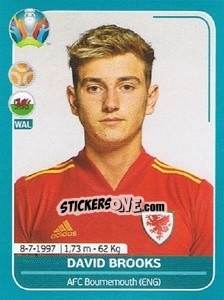 Sticker David Brooks - UEFA Euro 2020 Preview. 568 stickers version n. WAL24 - Panini