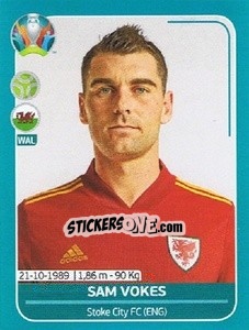 Sticker Sam Vokes - UEFA Euro 2020 Preview. 568 stickers version n. WAL25 - Panini