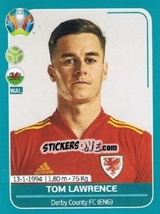 Sticker Tom Lawrence - UEFA Euro 2020 Preview. 568 stickers version n. WAL26 - Panini