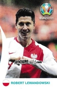 Sticker Robert Lewandowski - UEFA Euro 2020 Preview. 568 stickers version - Panini