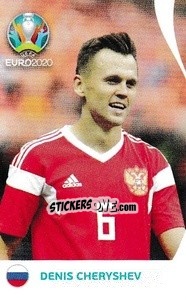 Sticker Denis Cheryshev - UEFA Euro 2020 Preview. 568 stickers version - Panini