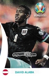 Sticker David Alaba - UEFA Euro 2020 Preview. 568 stickers version - Panini