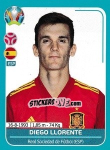 Sticker Diego Llorente - UEFA Euro 2020 Preview. 568 stickers version n. ESP-A1 - Panini