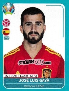 Sticker José Luis Gayà - UEFA Euro 2020 Preview. 568 stickers version n. ESP-A3 - Panini