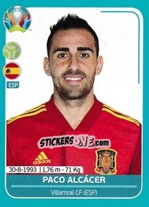 Sticker Paco Alcácer - UEFA Euro 2020 Preview. 568 stickers version n. ESP-A9 - Panini