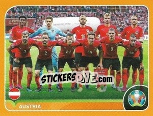 Sticker Line-up - UEFA Euro 2020 Preview. 528 stickers version n. AUT2 - Panini