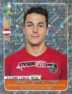 Figurina Julian Baumgartlinger - UEFA Euro 2020 Preview. 528 stickers version - Panini