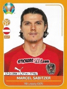 Sticker Marcel Sabitzer - UEFA Euro 2020 Preview. 528 stickers version n. AUT19 - Panini