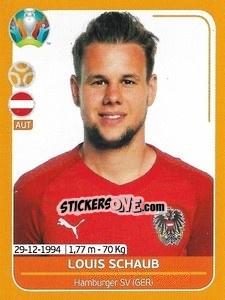 Sticker Louis Schaub - UEFA Euro 2020 Preview. 528 stickers version n. AUT20 - Panini
