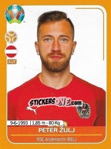 Sticker Peter Žulj - UEFA Euro 2020 Preview. 528 stickers version n. AUT22 - Panini