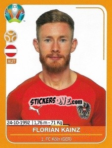 Sticker Florian Kainz - UEFA Euro 2020 Preview. 528 stickers version n. AUT23 - Panini