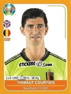 Sticker Thibaut Courtois - UEFA Euro 2020 Preview. 528 stickers version - Panini