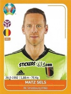 Sticker Matz Sels - UEFA Euro 2020 Preview. 528 stickers version n. BEL7 - Panini