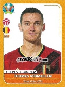 Sticker Thomas Vermaelen - UEFA Euro 2020 Preview. 528 stickers version n. BEL12 - Panini