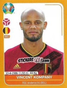 Sticker Vincent Kompany - UEFA Euro 2020 Preview. 528 stickers version n. BEL15 - Panini