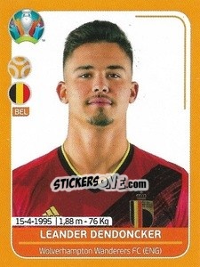 Figurina Leander Dendoncker - UEFA Euro 2020 Preview. 528 stickers version - Panini