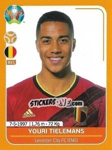 Cromo Youri Tielemans - UEFA Euro 2020 Preview. 528 stickers version - Panini