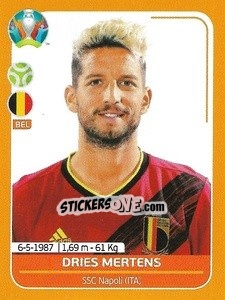 Sticker Dries Mertens - UEFA Euro 2020 Preview. 528 stickers version n. BEL26 - Panini