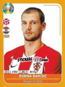 Sticker Borna Barišic - UEFA Euro 2020 Preview. 528 stickers version n. CRO12 - Panini
